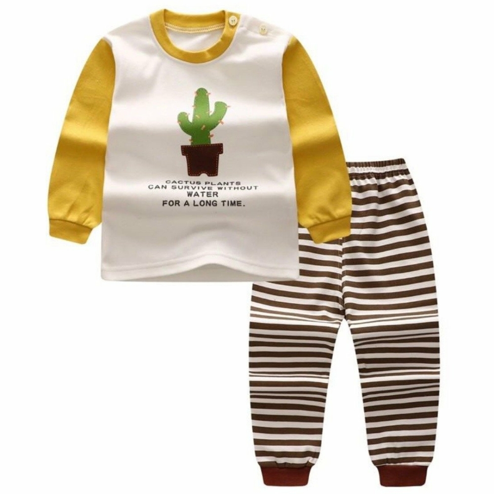 Cactus print stripes set